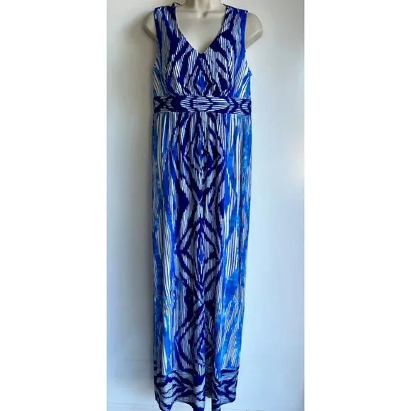 Robe Chico's Taille 1 Bleue - Occasion Très Bon état, Coupe A-Line Facile à Porter